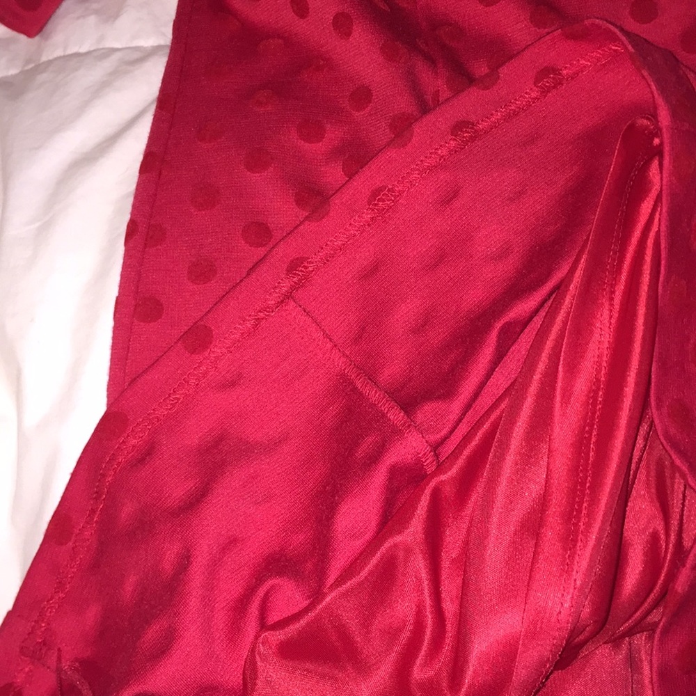 NWOT LC Lauren Conrad Red Polka Dot Dress Size 8 - Picture 5 of 8